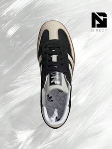 Adidas Samba OG Black Wonder White (Women's)– Women's Lifestyle Sneakers – Shose For Woman-Vintage-Autumn & Winter-Inspired Running Shoes, Shock-Absorbing Comfort, Gym To Streetwear Casual Wear - Prefect Thanks Giving Day & Chrismas Gift-IE5836 - 黑與白 - 查看 4