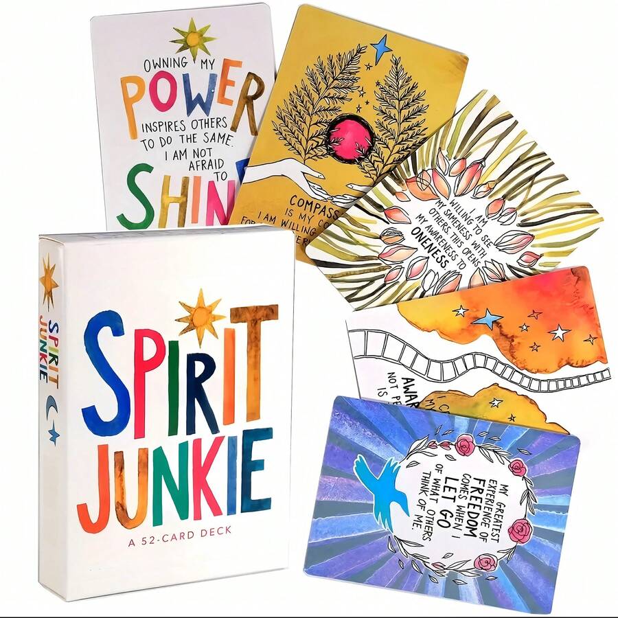 Soul Seeker Spirit Tarot Cards Deck Mini Tarot-Style Cards For Beginners Fortune Telling Future - trắng - Xem 1