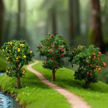 1/10 件装 6.5厘米混合模型树，DIY工艺品，建筑模型，景观场景，自然绿色，手工场景，铁丝花树，成品迷你景观模型树，模型材料 65毫米 - 仿真迷你鐵絲花樹 - 查看 25