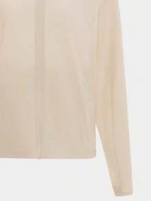 CAMEL CROWN Women's Sun Protection Clothing Summer Professional Cooling Knitted Hooded Jacket - Light White Tea - View 2