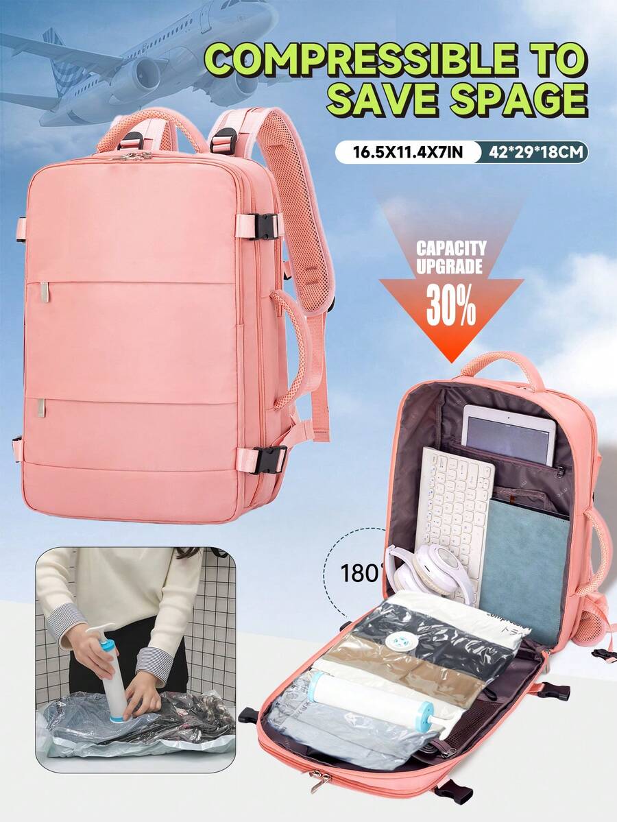 Myco 2025新款轻便旅行背包，尺寸40x20x25厘米，瑞安航空客舱认可单肩包，简约设计，男女通用，学生适用，可装笔记本电脑，适合徒步旅行，返校礼物