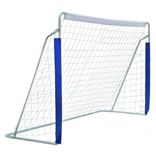 Football Goal Measuring 243.84 Cm X 152.4 Cm X 91.44 Cm, Easy To Assemble, Complete With Net And Carrying Bag, Suitable For Teenagers/Adults/Athletes (Blue) - A - View 1