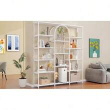 Bookcases - White + MDF+Metal + Modern-1 - View 5