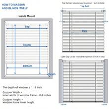 No Tools No Drill 1 Vinyl Mini Blinds, Cordless Blinds For Windows, Light Filtering Horizontal Window Blinds Amp Shades, 34 1 2 W X 48 H, White - Cordlesswhite3412Wx4 - View 1