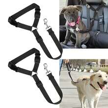 Adjustable Pet Car Safety Seat Belt, Heavy Duty Elastic Dog Car Seatbelt Harness Suitable For Headrest Restraint - Multicolor - View 10