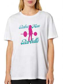 Women's Ireland Rocks Guitar Flag St Patrick's Day Print T-Shirt -  Short Sleeve Crew Neck Top, Casual Attire & Gift For Her, Suitable For All Season, Machine Washable,Streetstyle Top, Women&Men's Clothing - trắng - Xem 1