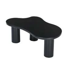 (Previous Reference: N625P256509510B) Irregular Cloud-Shaped Coffee Table, 107 Cm Long, 66 Cm Wide, 40.5 Cm High, MDF Top And PVC Legs, With Felt Pads - Black - View 8