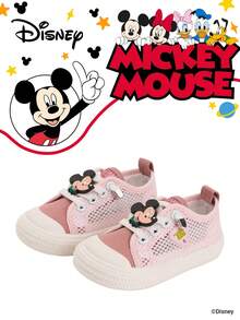 Disney 1 Pair  Collaboration Children's Sneakers, Suitable For Daily Wear, Festivals, Sports, Outdoor Activities, Comfortable, Non-Slip, Breathable (Boys' Sneakers, Boys' Skate Shoes, Children's Sneakers, Girls' Sneakers, Girls' Skate Shoes) - Pink - View 1