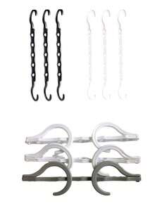 1/3/10pcs ABS Thick Plastic Multi-Hook Hanger Storage Organizer - 3kg Capacity, Suitable For Clothing Stores, Space Saving, Wrinkle-Free, Compact Wardrobe Storage, Drying Clothes, With 5 Slots, Vertical & Horizontal Dual-Direction Use, 360° Rotation, Easy Operation, Suitable For T-Shirts, Shirts, Blouses, Dresses, Spring/Summer Tops - Multicolor - View 7
