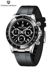 PAGANI DESIGN DESIGN 原创 PD1664 男士腕表，全新日本 VK63 计时码表，顶级奢华橡胶蓝宝石石英表壳，男士腕表 - 均碼 - 查看 18