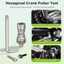 Bicycle Crank Puller Set For Square Taper Spline Crank Arms Steel Construction Multi Compatible - Multicolor - View 5