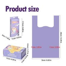 100pcs/200pcs Disposable Baby Diaper Bags, Pull-Out Style Infant Diaper Trash Bags, Waterproof Portable Diaper Bags - Purple - View 6