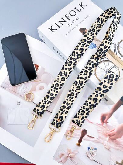 豹纹手机挂绳 | 可调节斜挎/腕带 | INS风解放双手手机链，兼容和安卓手机