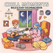 24-Page Cute Kitchen-Themed Coloring Book - Featuring Vibrant Colorful Adorable Animals, Stress-Relief Art Sketch Book, Suitable For Teens And Adults - Perfect Gift For Birthdays, Holidays And Special Occasions, Ideal Coloring Book For Girls - Kitchen Fun - View 25