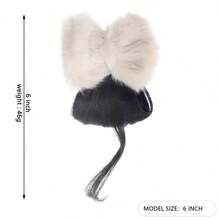 女士低发髻发饰，带爪夹和发圈，毛茸茸的碎发修饰脸型，自然蓬松，可扎成后脑勺发髻 - 彩色 - 查看 12