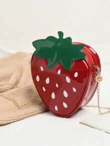 Women's Cute Cartoon Strawberry Shape Chain Shoulder Bag, Suitable For Going Out, Dating, Holidays, And Gift Giving - Multicolor - View 6