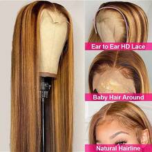 Straight Wigs Human Blended Hair 13x6 13x4 5x5Lace Front Wigs Human Blended Hair Pre Plucked 200 Density HD Lace Frontal Wigs Human Blended Hair For Women Glueless Wigs Human Blended Hair Natural Black 28 Inch - SP4/27 - View 7