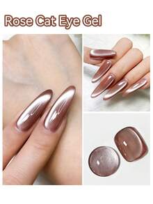 AiFer 1瓶15毫升磁性猫眼凝胶指甲油，玫瑰红猫眼凝胶指甲油，可卸凝胶，适合所有季节的美甲设计。 - Rose & Glow - 查看 9