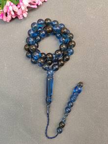 1串45颗10毫米斋月男士念珠，高品质新款猫眼石念珠，适合（斋月和开斋节礼物） - 彩色 - 查看 8