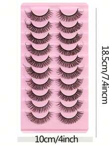 10 Pairs "Girl Group Mango Eyes" 8D Super Fluffy False Eyelashes - Reusable, Create Dramatic Uplifted Eye Shape, Support Customized Segmented Combination - Black - View 4