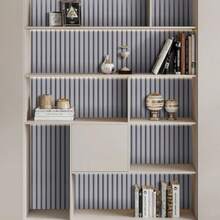 Paneles de pared en 3DArme 43.5x305 Pl Pintado as Reilla de Madera Gris AutoadesivoExtrae Pl de o Despegar y Pegar nilo rativo Pl de Madera  para Renovar Mueb Estante3D Wall Panels - Rayas de Madera Gris - Ver 4