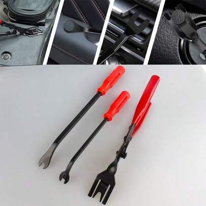 Clip Pliers Trim Upholstery Tools - 3 Packs Car Removal Tool Set To Remove Rivets Fasteners Push Pins, Clips Puller Kit For Door Dash Dashboard Panel Body Repair Tools