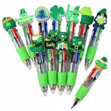 10pcs/Set Random Lucky Shape 4-Color Retractable Ballpoint Pens | Perfect Gift For Valentine's Day/Wedding Season/Party Supplies, Essential For Office/School, Women's Birthday/Valentine's Day - Multicolor - View 5