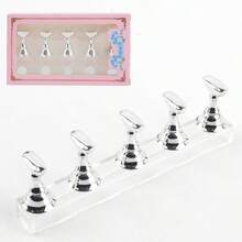 1pc Magnetic Acrylic Nail Display Stand - Fake Nail Practice Holder - Manicure Training Storage Rack , Makeup Room Decor - Multicolor - View 17