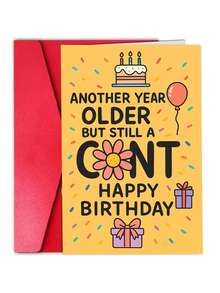 1Pc Fun And Humorous Birthday Card To Give To Friends, Containing Vivid Jokes, Perfect For Adult Birthday Parties, Guaranteed To Make You Laugh Heartily - 18*13cm - View 9