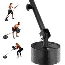 T型杆附件，1英寸和2英寸杠铃地雷架附件，地雷架手柄，家用健身器材 - 黑色 - 查看 2