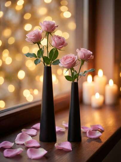 1 Pc/1 Set Metal Cone Vase, Light Luxury Modern Style Home Decor, Suitable For Dining Table, Wedding, Birthday, Living Room, Calligraphy Display, Dining Table, Entrance, Tea Room, Desktop Decoration