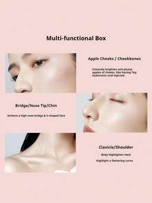 NOVO Palet Kontur 2-in-1, Termasuk Bronzer Matte, Highlighter, dan Bayangan Hidung, Cocok untuk Musim Dingin/Semi, Estetika Y2K, Riasan Alami & Modis, Cocok untuk Hadiah Ulang Tahun, Pesta, Warna Terbaik - 02# Kakao Sampanye - View 4