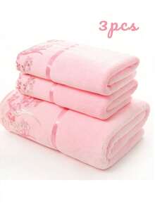 Bộ 3 khăn tắm và khăn tay cỡ lớn, khăn tắm biển thấm hút cao, thích hợp để rửa mặt và tắm, 1 khăn tắm + 2 khăn tay, trang trí phòng tắm gia đình, đồ dùng cần thiết cho mùa tựu trường, phòng tắm tại salon và gia đình. - Nhiều màu - Xem 7