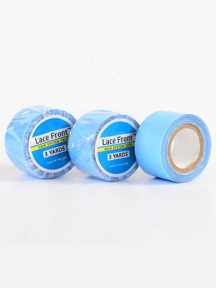 Blue Ultra Hold Hair Tape Double Sided Adhesives Tape For Hair Extension/Toupee/ Lace Wigs Adhesive 3Yards 12Yards - Blue - View 13