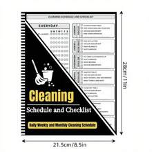2Pcs Family Cleaning Schedule Planner, Daily, Weekly, Monthly Cheaning Checklist, Paper Material, Easy-To-Follow Clean Organizer For Adults Planning Sheets - 2pcs - View 4