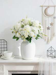 Bó hoa cúc giả bằng lụa 1/3/60 bông, trang trí hoa sống động như thật cho nhà cửa, nhà hàng, phòng tắm, nhà bếp, phòng ngủ, thích hợp cho Ngày của Mẹ, ngày lễ, tiệc sinh nhật, sân vườn ngoài trời. - trắng - Xem 5