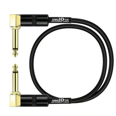 24 Inch Guitar Patch Performance Guitar Effect Pedal Cables Angled To Angled Gold Plated Plugs