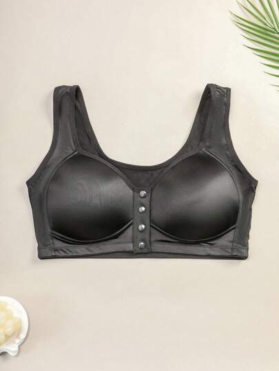 CELILIN 前扣式无钢圈文胸，舒适透气聚拢文胸，大码文胸及女士内衣