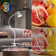 Clip On Light USB Reading Light 3 Color Modes 10 Brightness Levels Eye Care Clamp Light Flexible Gooseneck Dimmable Reading Lamp Clip On Lamp For Bed Headboard Desk Bedside Dorm - Semicircle - View 6