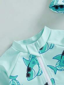 Newborn Baby Swimwear - 綠色 - 查看 3
