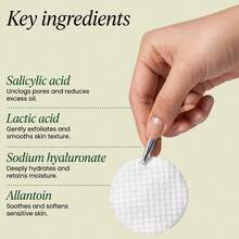 QUIA Toner Pads – AHA/BHA Dual-Action Exfoliate And Hydrate All In One – Soothing Formula For Sensitive Skin – Reduces Blackheads And Blemishes- 70 Gentle Textured Pads – Korean Skincare - Niacinamide - 查看 5