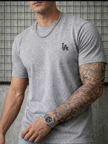 Unisex Printed Shirts, Short Sleeve T-Shirts, Crew Neck T-Shirts, 100% Cotton 30.1 - Heather Gray - Xem 2