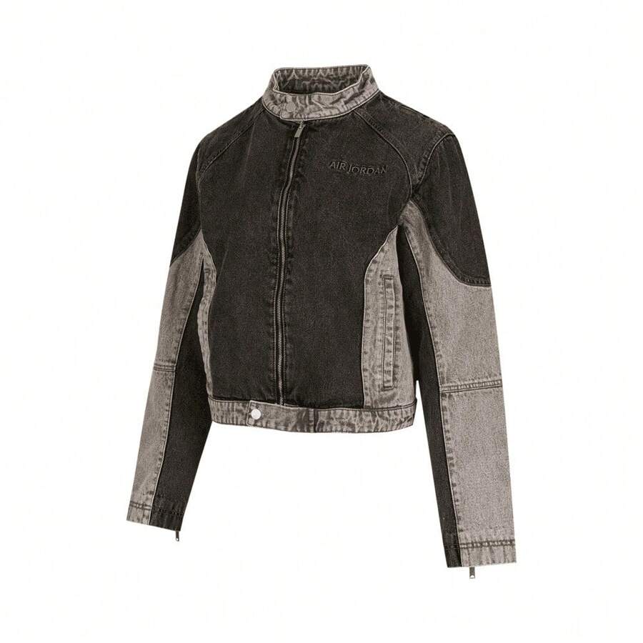 Jordan 女士 AS W J AIR JDN JKT MOTO 梭织夹克（无帽）HF9426-010 - 黑色 - 查看 1