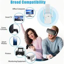 WiFi 扩展器，适用于家庭远距离覆盖（最大可达 9,800 平方英尺），可同时连接 40 台设备，具备 WiFi 信号增强、网络增强、远程 WiFi 扩展等功能，设置快捷方便。 - 白色 - 查看 7