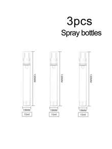 Bộ 3 lọ hút chân không du lịch với đầu bơm trong suốt, có thể nạp lại, thích hợp để tự làm kem nền, gel, serum, kem dưỡng ẩm, v.v. Bao bì mẫu mỹ phẩm mini, dụng cụ trang điểm di động. - Nhiều màu - Xem 10