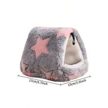 ITANDME 豚鼠藏身处 温暖鸟巢 蓬松鹦鹉笼床 悬挂式小型动物吊床 毛绒小窝 鹦鹉隐蔽小屋 刺猬藏身处 小型宠物藏身处 适合小型动物 - 彩色 - 查看 22