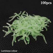 50/100/200pcs Earthworm Soft Bait - Red Maggot Plastic Lure With Bionic Worm Design And Fish Scent - Multicolor - View 16