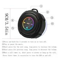 Waterproof Suction Cup Bluetooth Speaker, USB Rechargeable, Suitable For Travel, Bathroom, Outdoor, Party And Home Use, Wireless Portable Mini Shower Travel Speaker With Subwoofer, Enhanced Bass, Built-In Microphone, Ideal For Sports - Multicolor - View 4