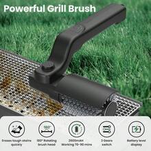 Electric Grill Brush For Outdoor Grill,Cordless Rechargeable Grill Cleaner With 180° Adjustable Angle,Stainless Steel BBQ Grill Brush No Bristle Shedding,90 Mins Runtime,Father Birthday Gifts - Black - 查看 2