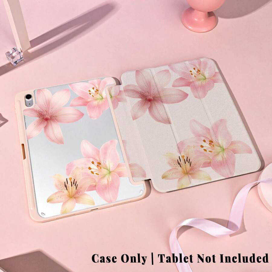 1个带笔槽的多角度磁吸支架保护套，支持自动休眠/唤醒功能，可爱平板电脑保护套，兼容Pro/Air/三星Galaxy A9/S9/S7/S10+/小米Pad/5/6/7 - 彩色 - 查看 1